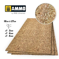 Ammo by MIG - Create Cork - Thick Grain Mix (3Mm; 4Mm And 5Mm) – 1 Pc. Each Size