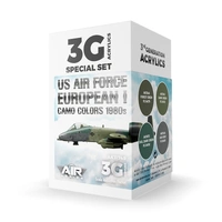 Ak Interactive - Real Colors  - Usaf European Camo Colors 1980S Set