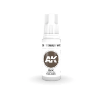 AK Interactive - 3 Gen Acrylics - Titanium White INK 17ml