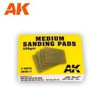 Ak Interactive - Tools  - Medium Sanding Pads 220 grit.4Units