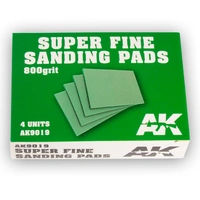 Ak Interactive - Tools  - Super Fine Sanding Pads 800 grit.4 Units