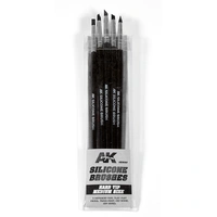 Ak Interactive - Tools  - Set Of 5 Silicone Brushes Hard Tip Medium