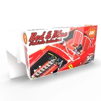 Ak Interactive - 3 Gen Acrylics - Red And Blue Interior Colors