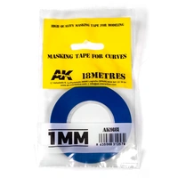 Ak Interactive - Basics  - Blue Masking Tape For Curves 1mm