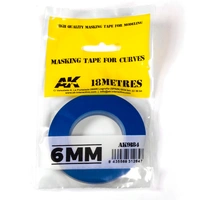 Ak Interactive - Basics  - Blue Masking Tape For Curves 6mm
