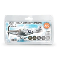 Ak Interactive - 3 Gen Acrylics - WW2 Usaaf Aircraft Colors Vol.2 Set