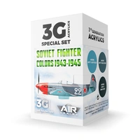 Ak Interactive - 3 Gen Acrylics - Soviet Fighter Colors 1943-1945 Set