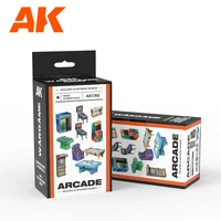 AK Interactive - Resins - Wargame Resin Scenery  - Arcade Set Wargame (Resin 30-35mm)