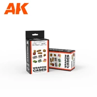 AK Interactive - Resins - Wargame Resin Scenery  - Weapon Cases Scenography Wargame Set  (30-35mm)