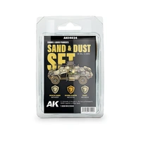 Ak Interactive - Pigments  - Sand & Dust Set - Liquid Pigment  (3 Ref)