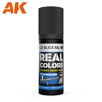 AK Interactive - Real Colours -Flat Black Ral 9005 17 ml