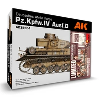 AK Interactive - Scale Models  - Afrika Korps +5 Figures German Tank Crew Afrika Korps 1/35