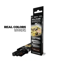 AK Interactive - RC Markers - Chipping - Set 3 Real Colors Markers