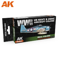AK Interactive - Real Colours -Wwii Us Navy & Usmc Aircraft Colors Set