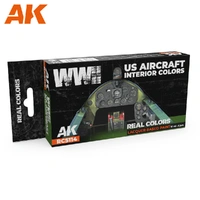 AK Interactive - Real Colours -Wwii Us Aircraft Interior Colors Set