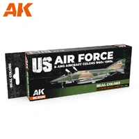 AK Interactive - Real Colours -Us Air Force & Ang Aircraft Colors 1960S-1980S Set