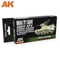 AK Interactive - Real Colours -British Army Afv Desert Colors Set