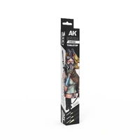 AK Interactive - Brushes - Tabletop Syntethic Brushes Set (3 Brushes)