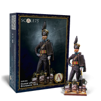 Scale 75 - Figures - Napoleonic - Hussar Officer;Brunswick 1815 75mm