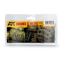 Ak Interactive - Weathering Sets  - Engines And Metal Weathering Set