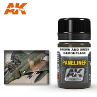 AK Interactive - Weathering Products - Paneliner for Brown and Green Camouflage 35ml
