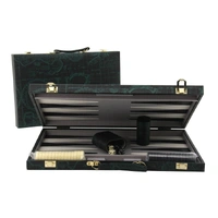 Backgammon Deluxe Green world map 15"