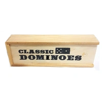 Dominoes;D6 Wooden In Box (Tnw)
