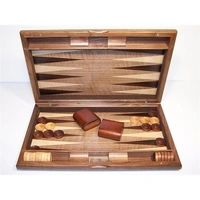 Dal Rossi Backgammon Set 15'' Walnut Burl