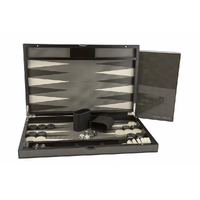 Dal Rossi Backgammon Set 18" Carbon Fibre Finish