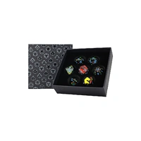 LPG Dice RPG Set Inscripted Dragon Rainbow