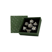 LPG Dice Scaled Eye Dice Set Steel/Green
