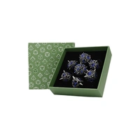 LPG Dice Xeno Hollow Dice Set Steel/Blue