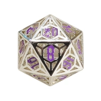 LPG Dice Diamond RPG Set Silver/Purple