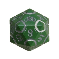 LPG Dice Warrior RPG Set Green/Silver