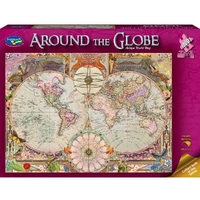 Puzzle - Holdson - Around the Globe - 1000pc Puzzle - Antique World Map