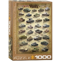 Puzzle - World War Ii Tanks 1000pc