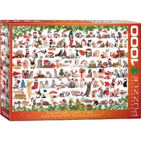 Puzzle - Holiday Cats 1000pc