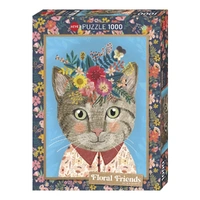 Puzzle - Floral Friends; Pretty Feline