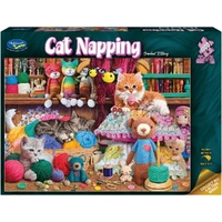 Puzzle - Cat Napping Crochet Kittens