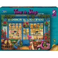 Puzzle - Time To Shop 2 Books & Coffee