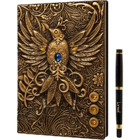 3D Faux-Leather Notebook - Journal - Gold Phoenix