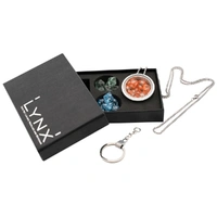 Mini Dice Locket-Hanger w Chain and Keychain